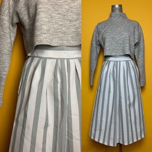 Vintage Striped Skirt w/ Pockets